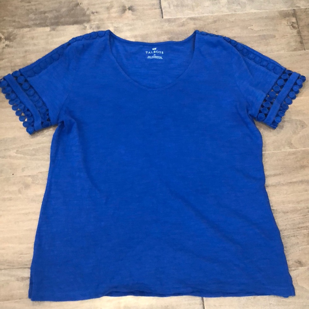 Talbots size M T-shirt with embellished sleeves